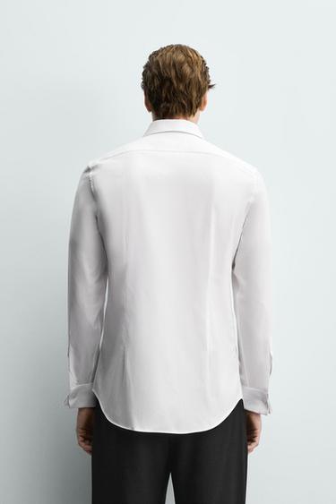 SLIM FIT BARREL CUFF SHIRT - White by Zara - Image 2