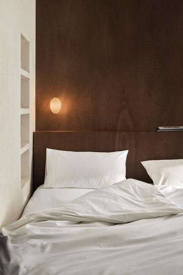 PERCALE DUVET COVER (300 THREAD COUNT) - White by Zara