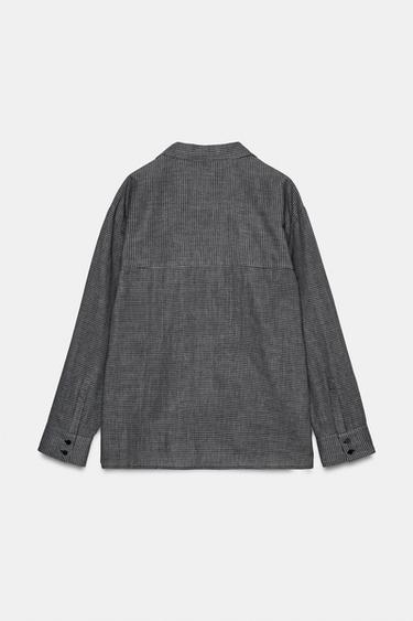 ZW COLLECTION CHECK SHIRT - Black / White by Zara - Image 5