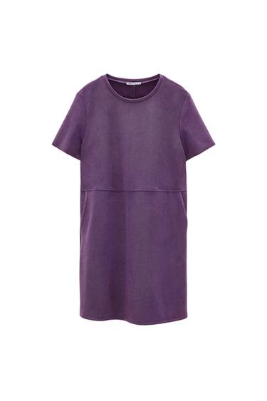 FAUX SUEDE DRESS