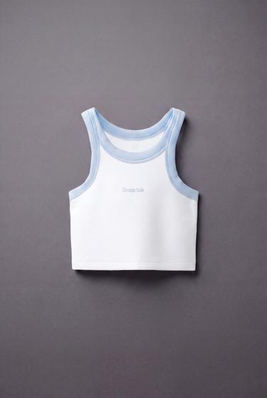 TOP CROPPED CON MODAL - Crudo de Zara