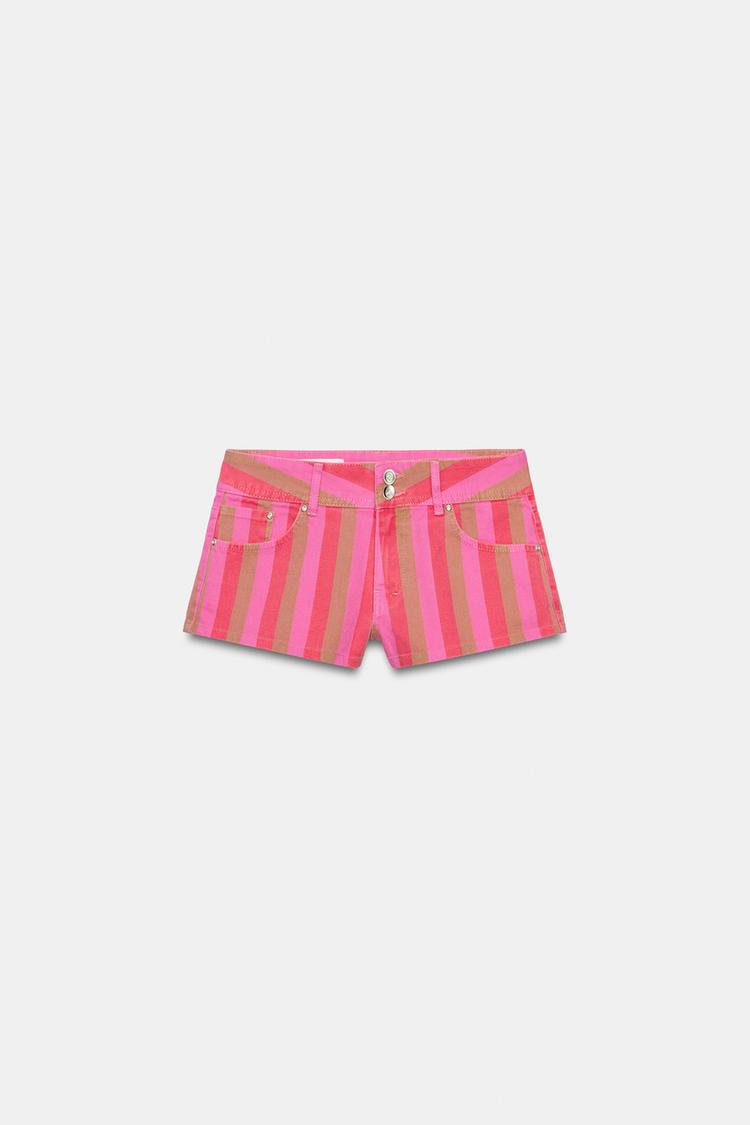 SHORTS MINI DENIM TRF RAYAS
