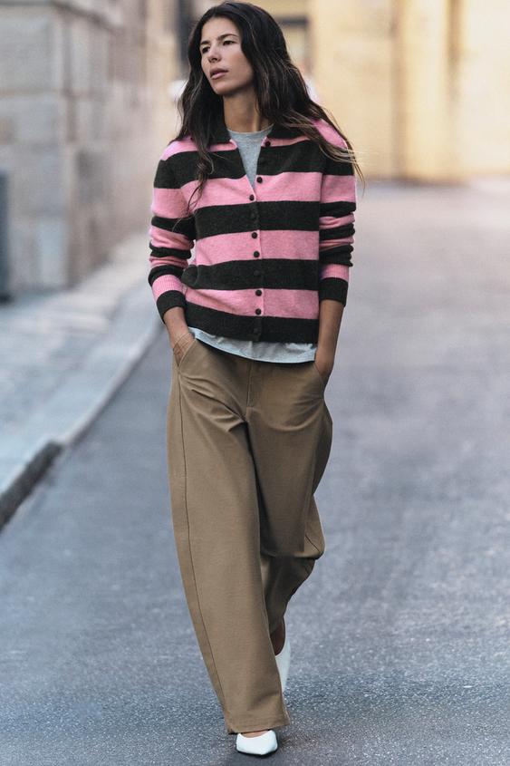 STRIPED POLO CARDIGAN - only one by Zara - Image 0