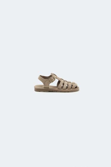 LEATHER CAGE SANDALS - Sand Brown by Zara - Image 3