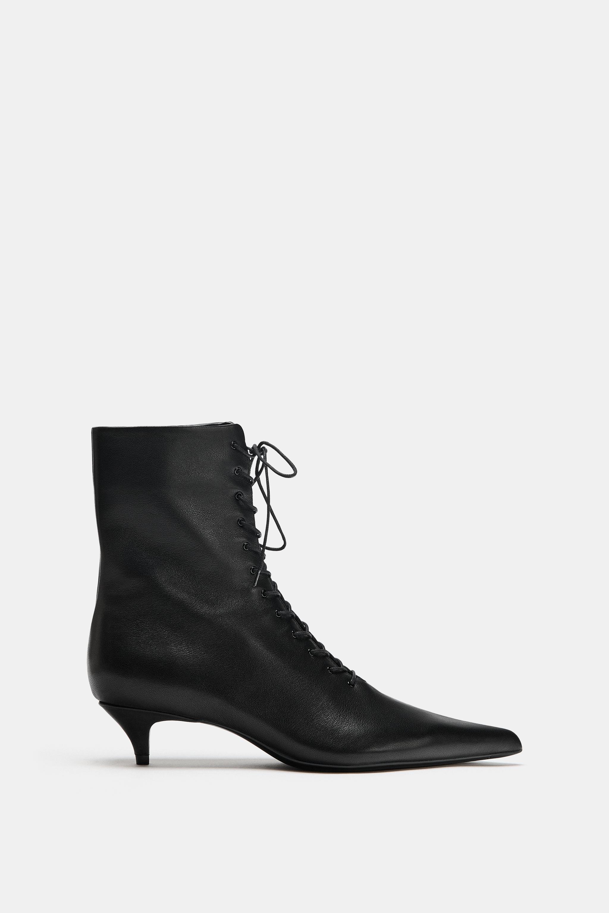BOTTINES KITTEN CUIR