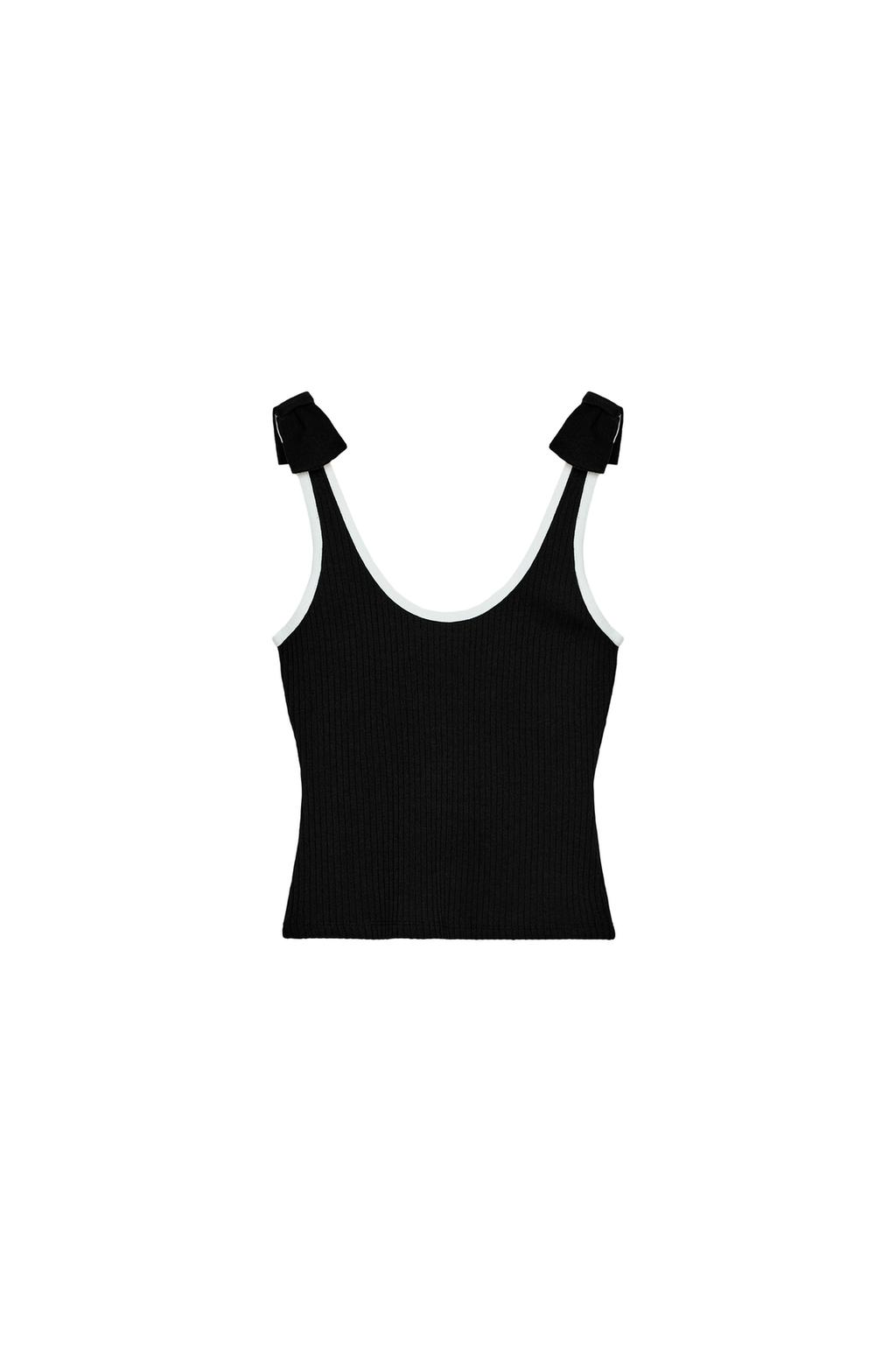 RIBBED TIE TOP - image 3