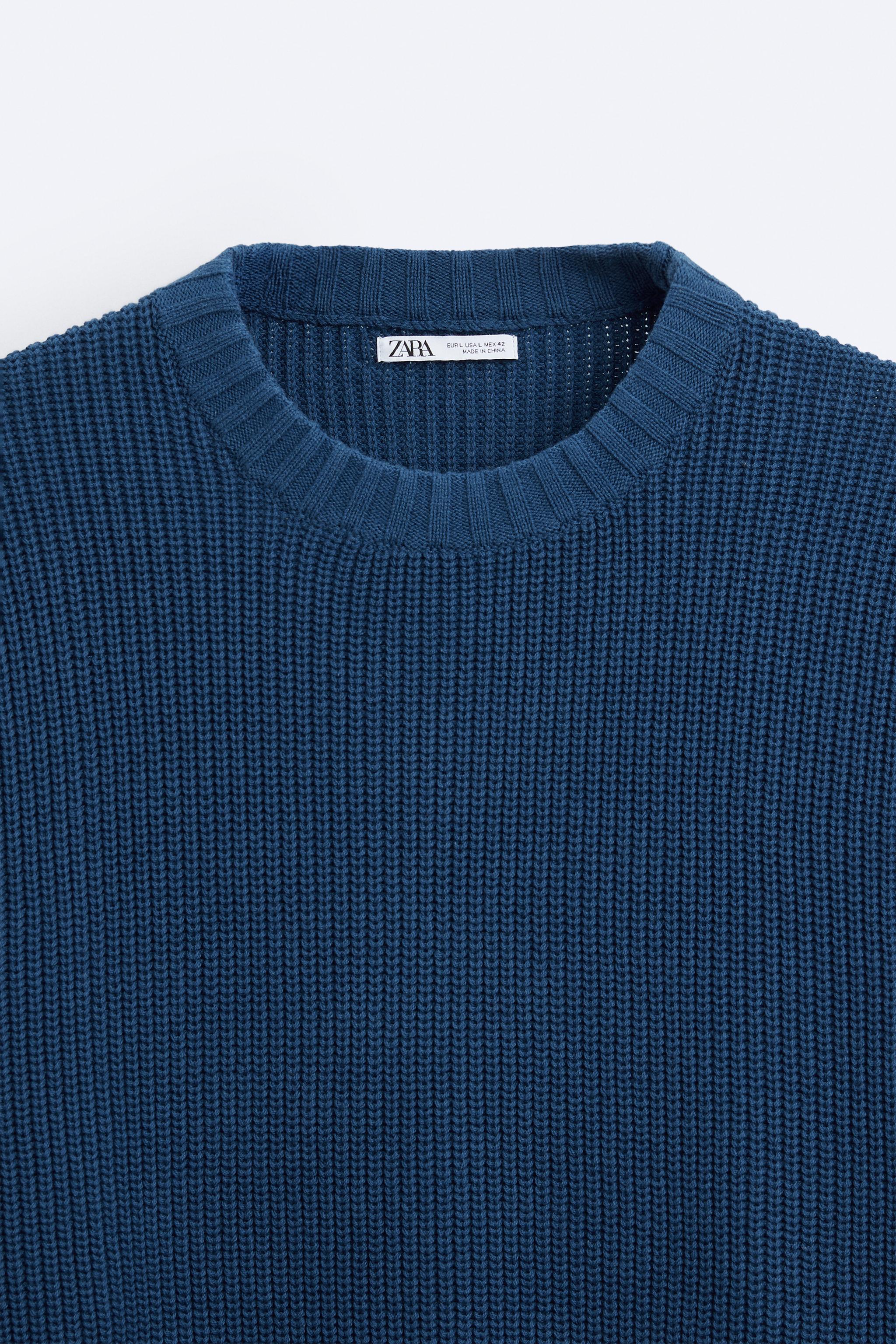 テクスチャー セーター - ブルー | ZARA Japan / 日本
