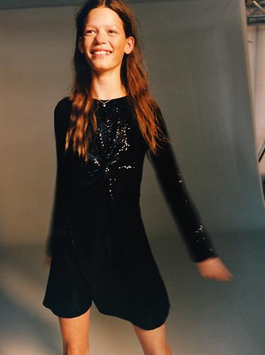 SHINY KNOT DRESS - Black by Zara