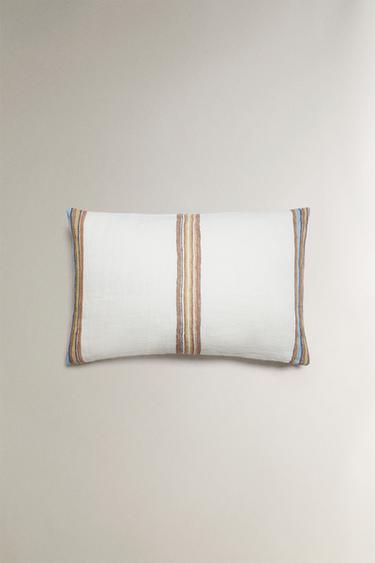 STRIPED CUSHION COVER - Oyster-white by Zara - Image 0