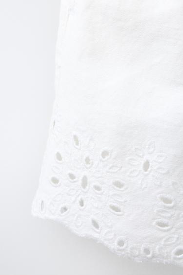 SHORT BRODÉ - Blanc de Zara - Image 3