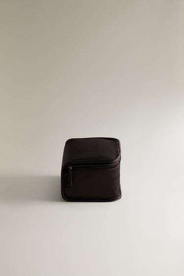 TROUSSE DE TOILETTE SATIN MOYENNE - Marron chocolat de Zara - Image 2