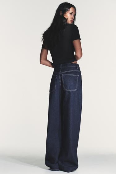 TRF EXTRA WIDE-LEG HIGH-WAIST JEANS - Dark indigo by Zara - Image 3