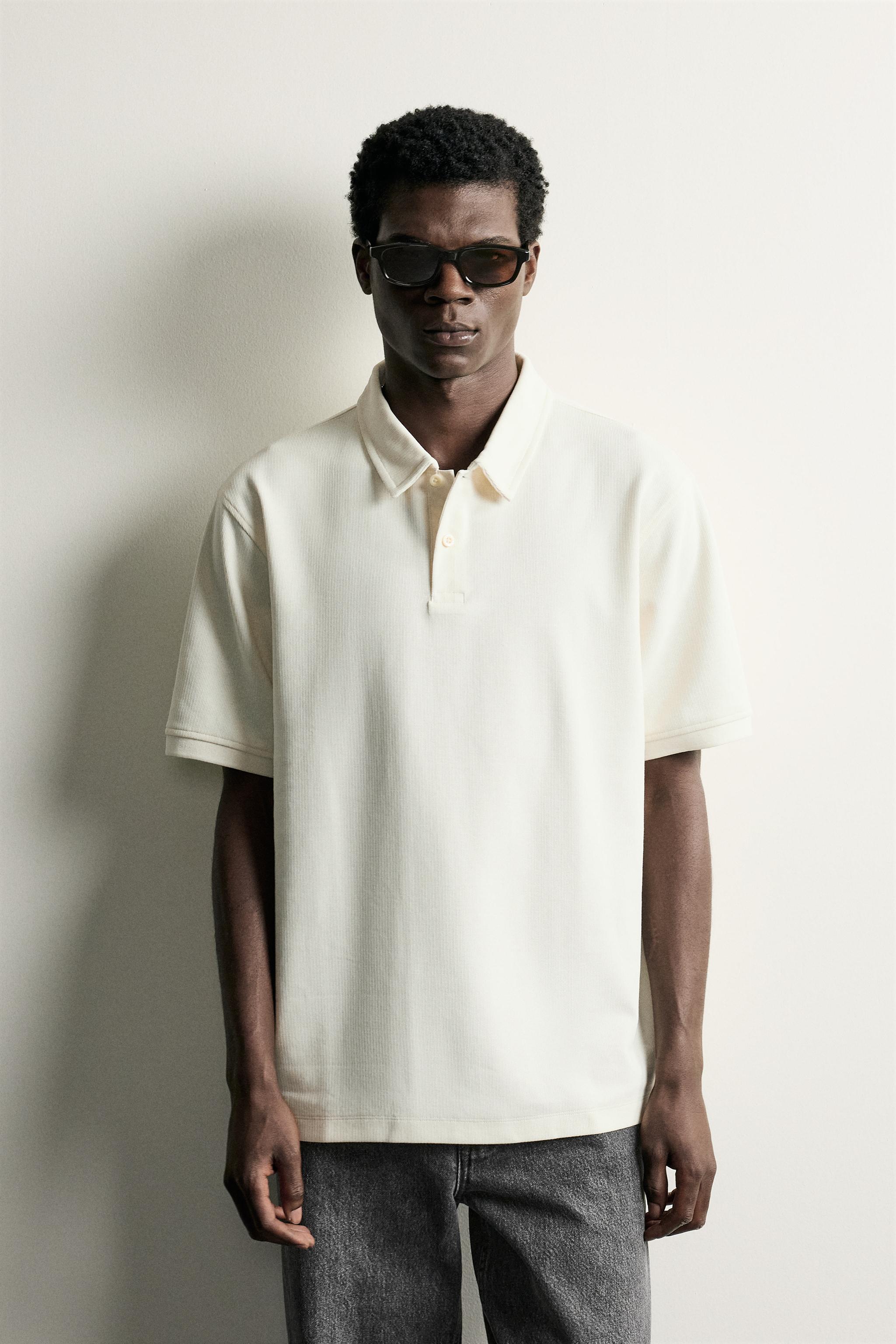 REGULAR FIT TEXTURED POLO