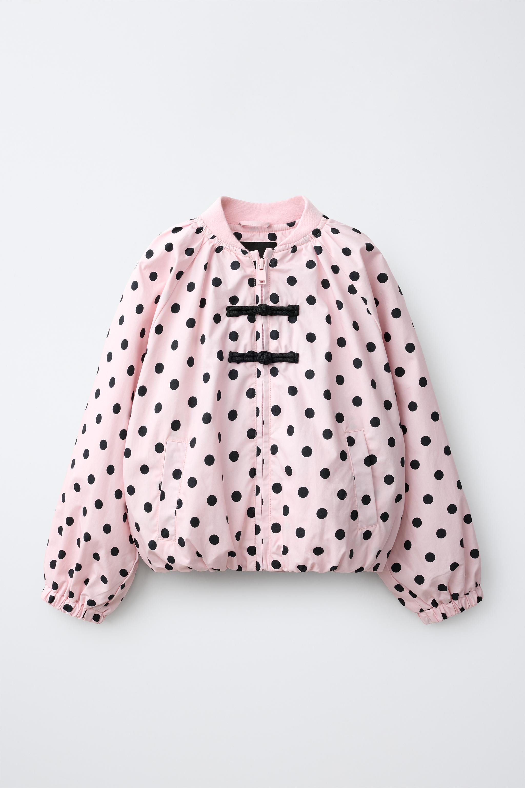 ドット柄ボンバージャケット - ピンク | ZARA Japan / 日本