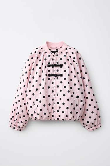 POLKA DOT BOMBER JACKET - Pink by Zara - Image 0