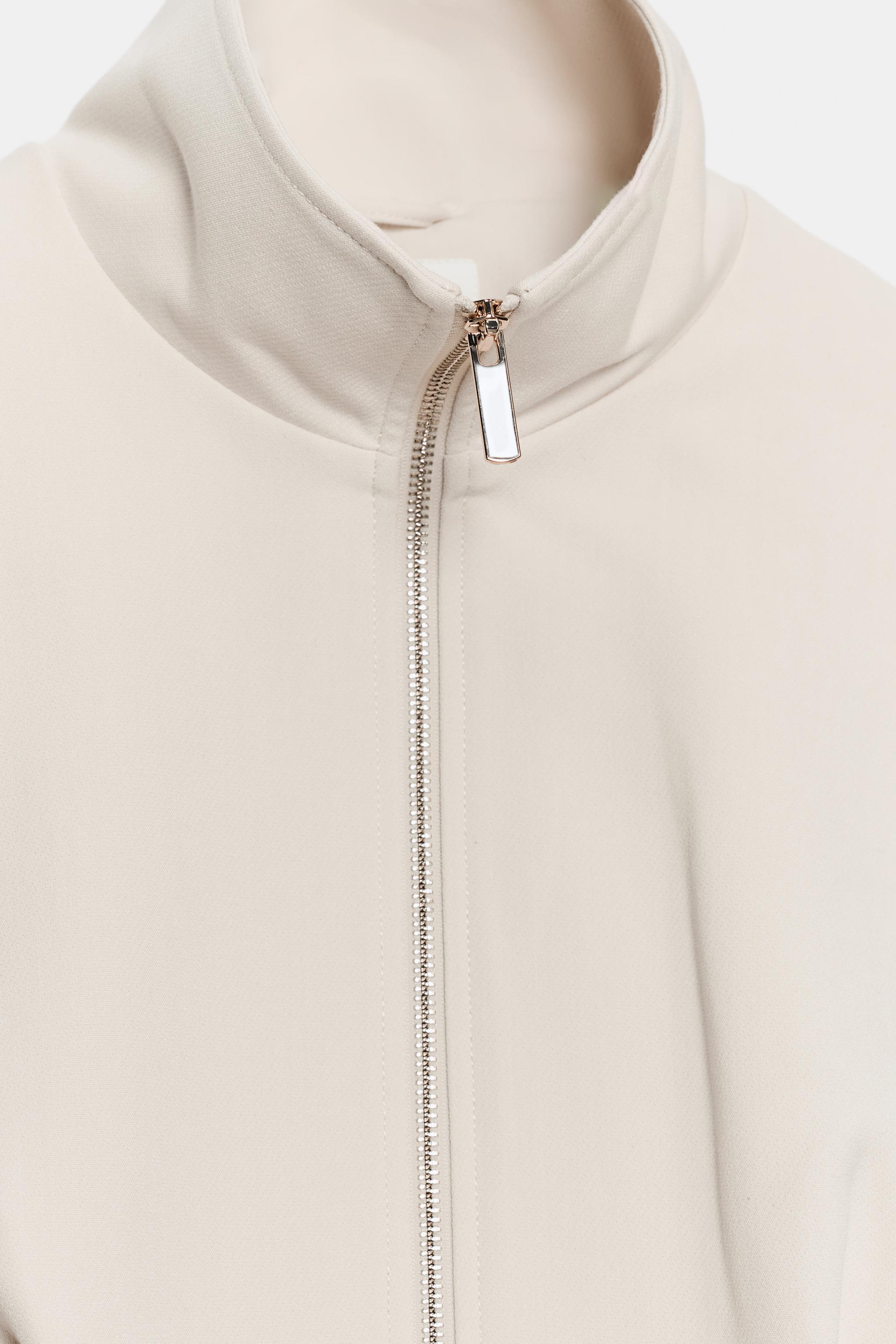 Zara Dik Yaka Bomber Ceket görsel 8