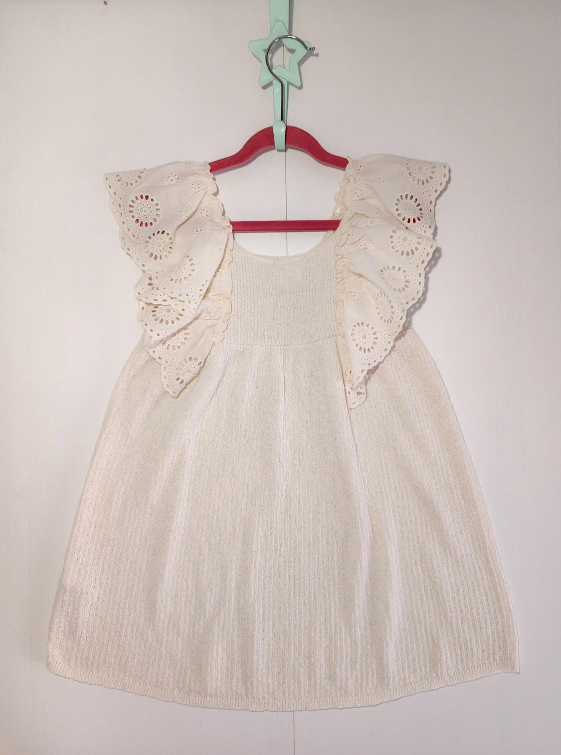 KNIT DRESS WITH MATCHING EMBROIDERED RUFFLES - Image 2