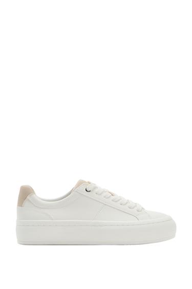 TRAINERS WITH HEEL DETAIL - White by Zara