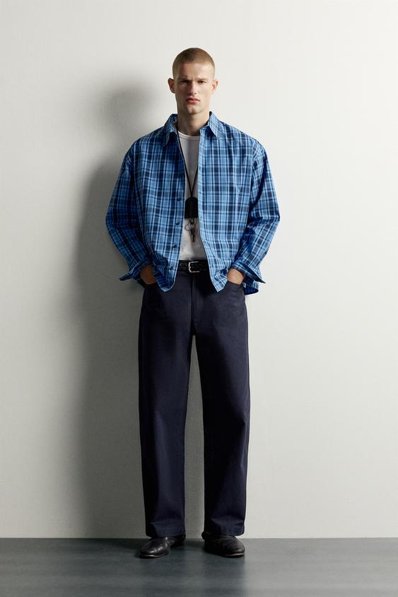 RELAXED FIT CHECK SHIRT - Bluish de Zara - Imagen 0
