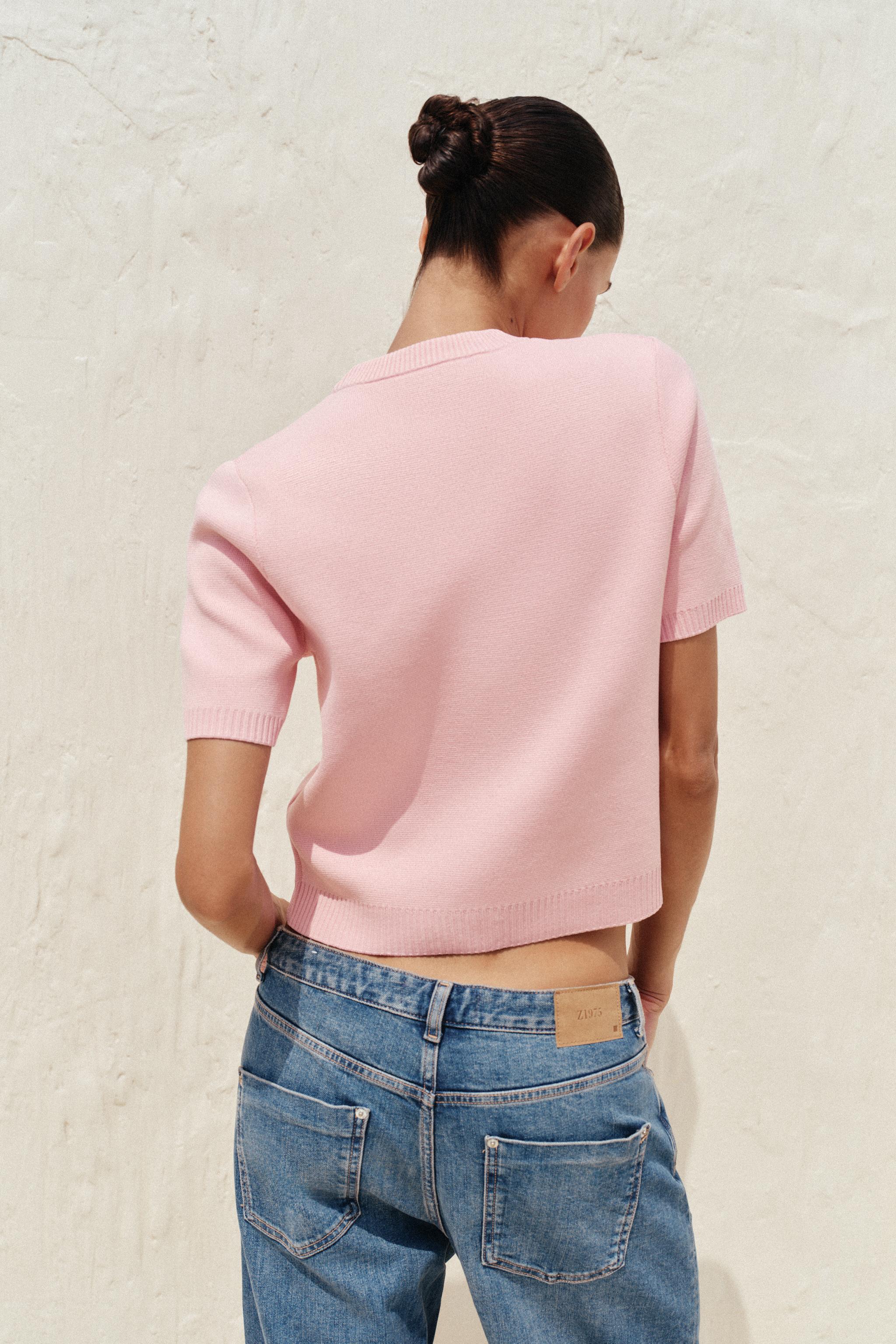 SHORT SLEEVE KNIT CARDIGAN