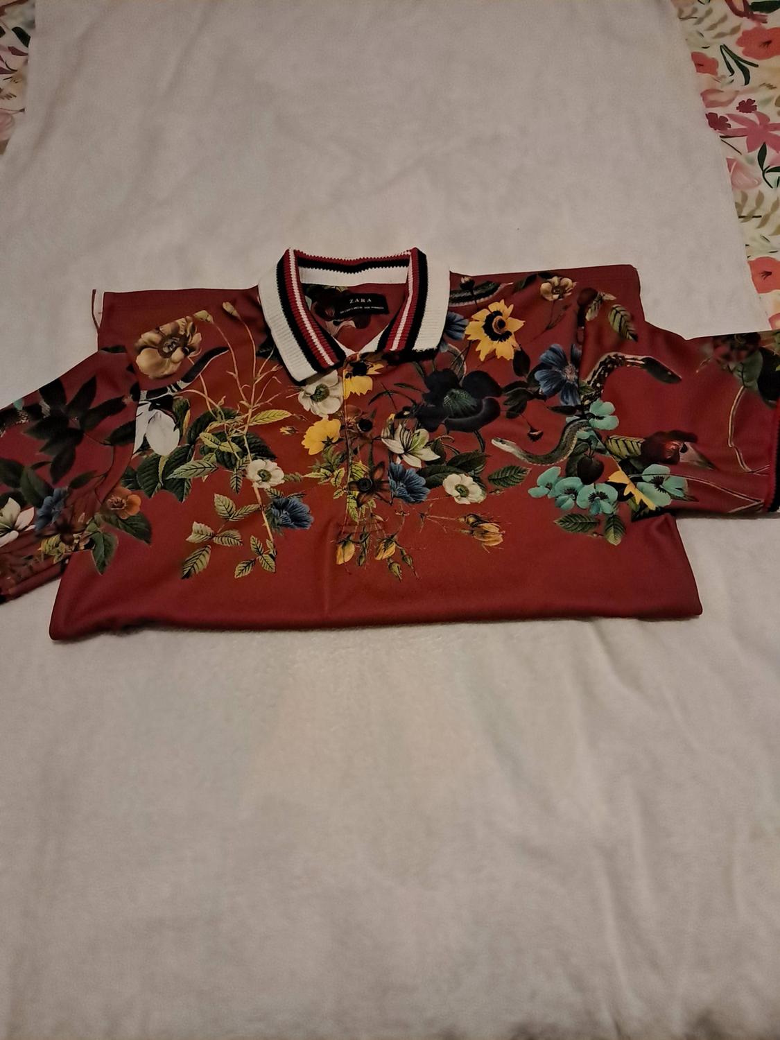 PRINTED POLO SHIRT WITH RIBBED TRIMS - Image 3