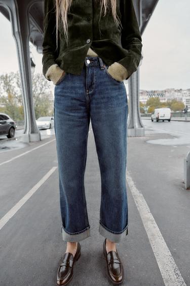 Z1975 WIDE-LEG CROPPED HIGH-WAIST JEANS - Blue by Zara - Image 1