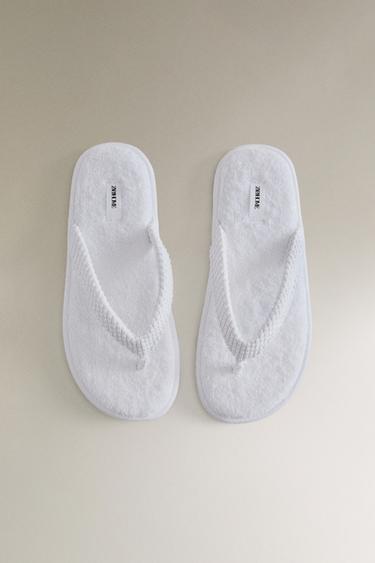 TERRY BATHROOM SANDALS - White by Zara - Image 2