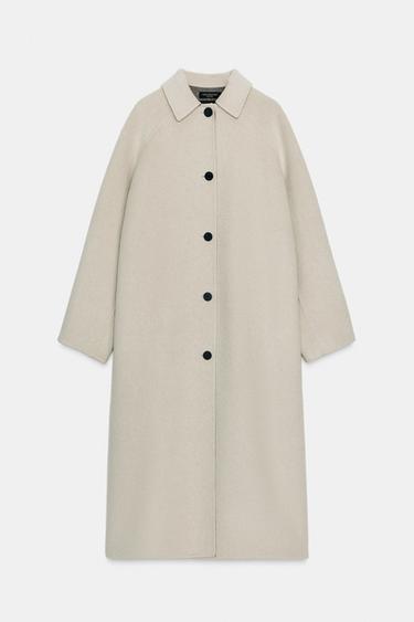 LONG WOOL BLEND COAT ZW COLLECTION LIMITED EDITION - Ecru by Zara - Image 5