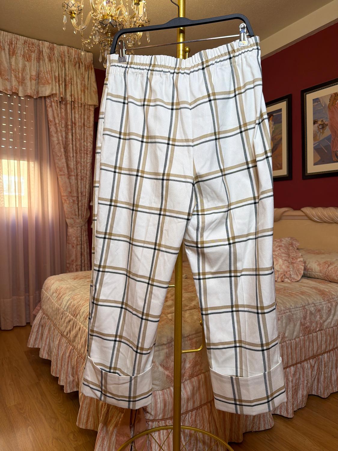 CHECK TROUSERS WITH TURN-UP HEMS - Image 4