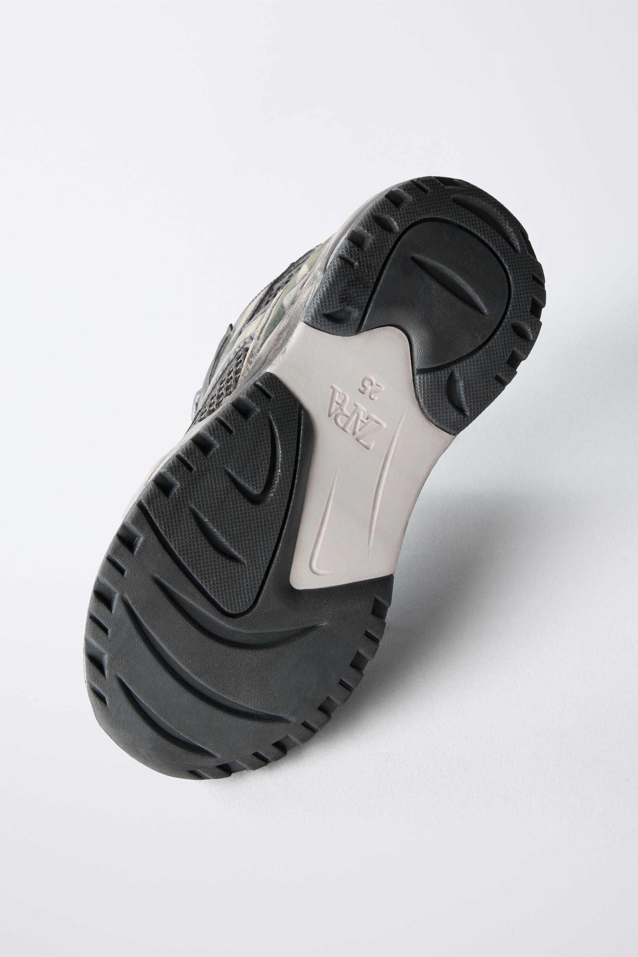 LOGO SNEAKERS - Silver | ZARA United States