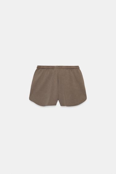 SHORT EFFET DÉLAVÉ - Marron / Taupe de Zara - Image 5