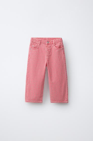GINGHAM TWILL CULOTTES - Red by Zara - Image 0