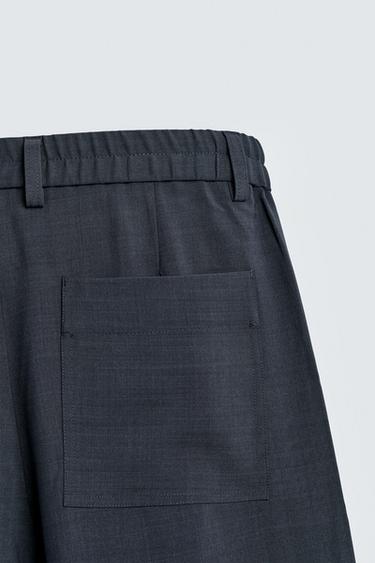 PANTALON FLUIDE COUPE DÉCONTRACTÉE - Bleu marine de Zara - Image 9