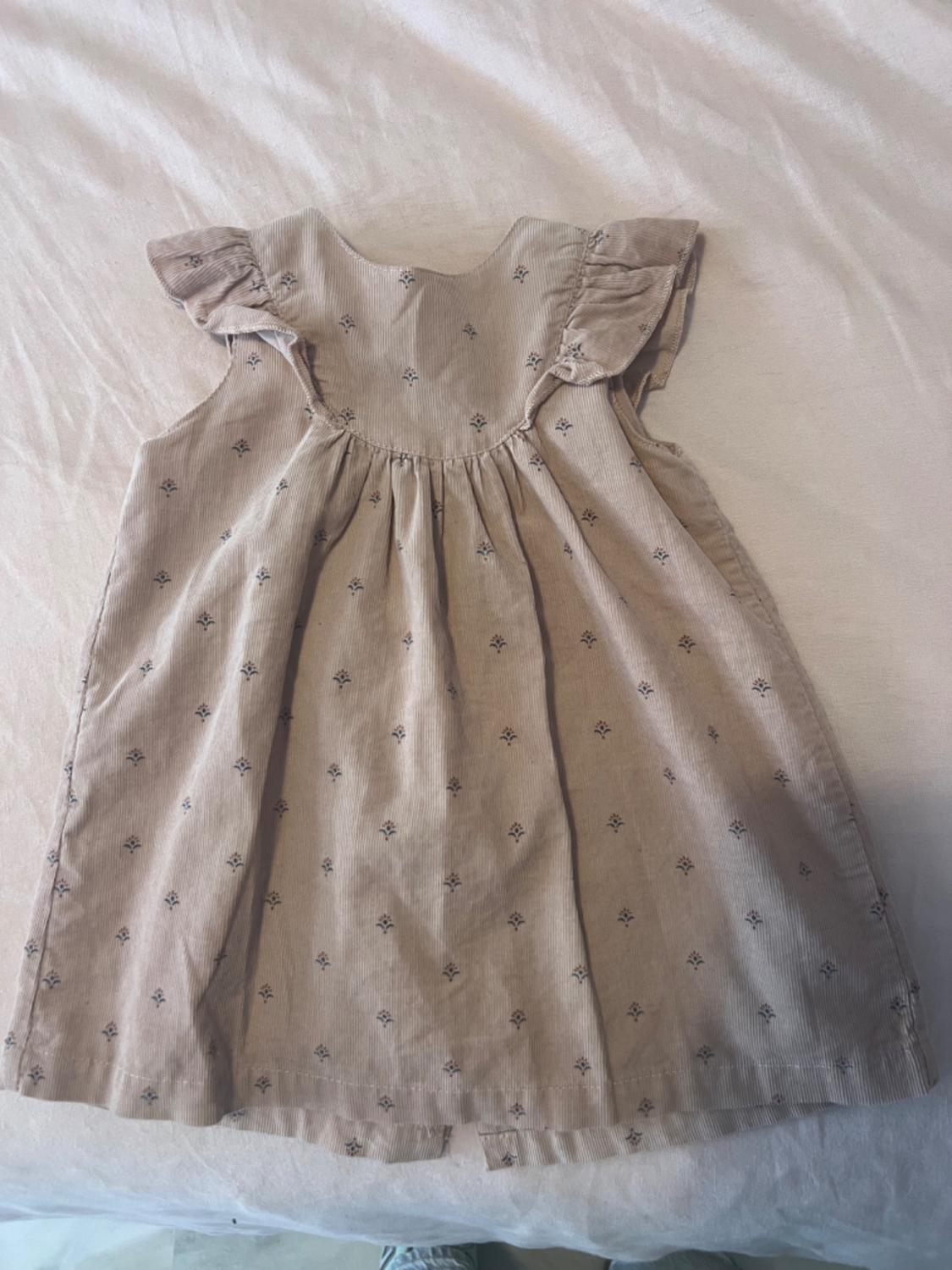 FINE CORDUROY FLORAL DRESS - Image 3