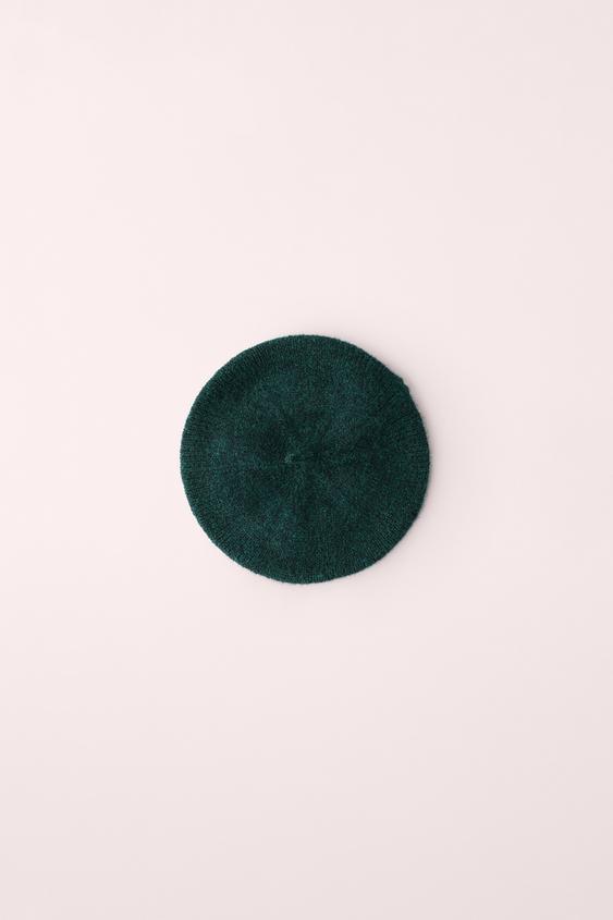 CREATED BY CARAMEL LONDON X ZARA KNIT BERET - Blue green by Zara - Image 0