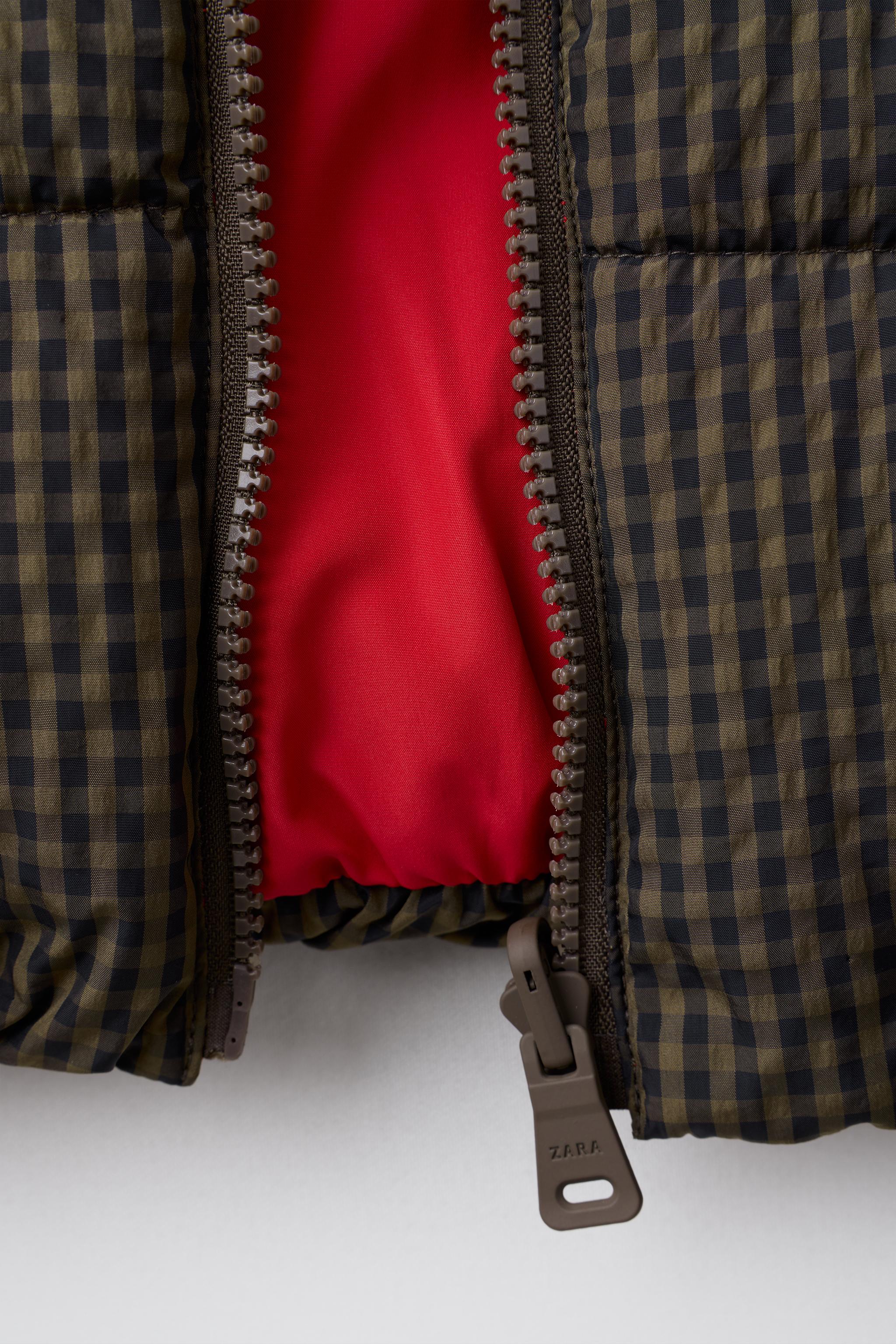 BLOUSON MATELASSÉ RÉVERSIBLE À CARREAUX