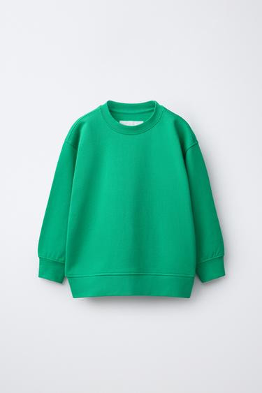 Zara BASIC SWEATSHIRT - Green
