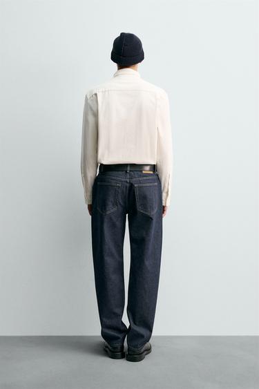 JEAN COUPE DROITE LONGUEUR CHEVILLE SELVEDGE - Bleu de Zara - Image 2