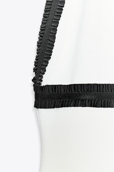HALTER STRETCH CONTOURING DRESS - White by Zara - Image 7