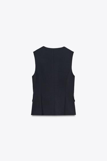 TOP PÉPLUM - Bleu marine foncé de Zara - Image 6