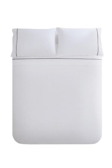 DUVET COVER WITH PIQUÉ PIPING - Dark grey by Zara