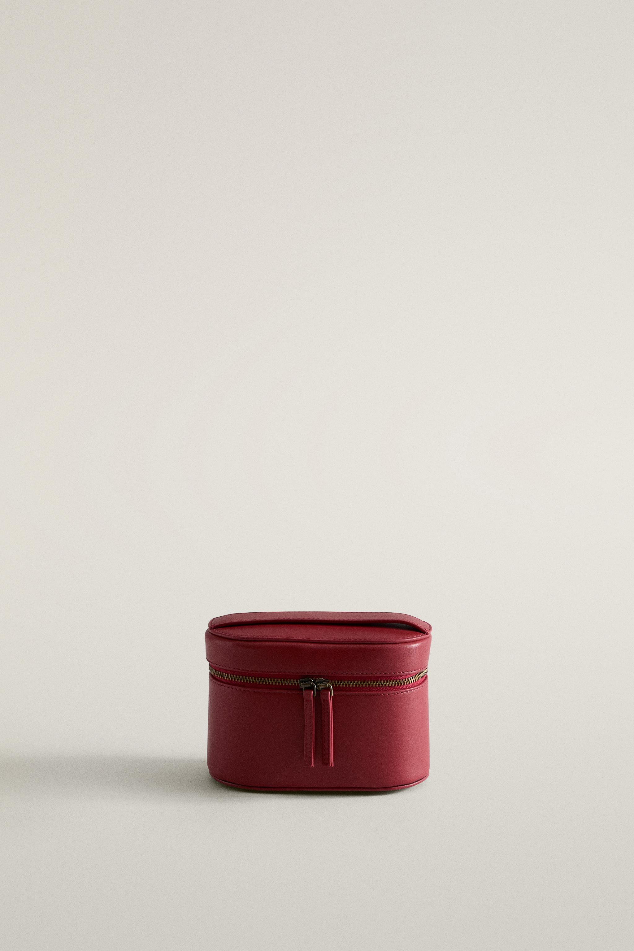 MINI RIGID LEATHER MAKEUP BAG