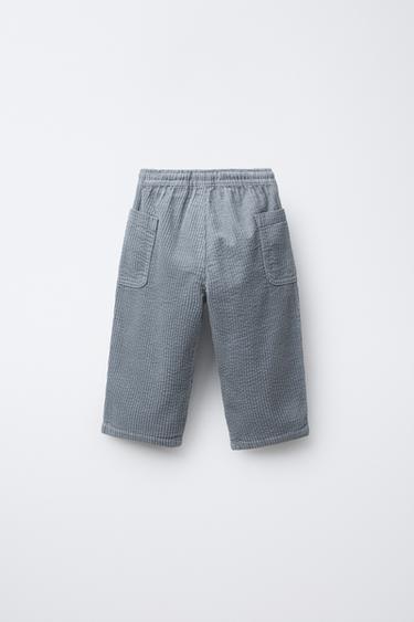 CORDUROY TROUSERS WITH POCKETS - Light blue by Zara - Image 1