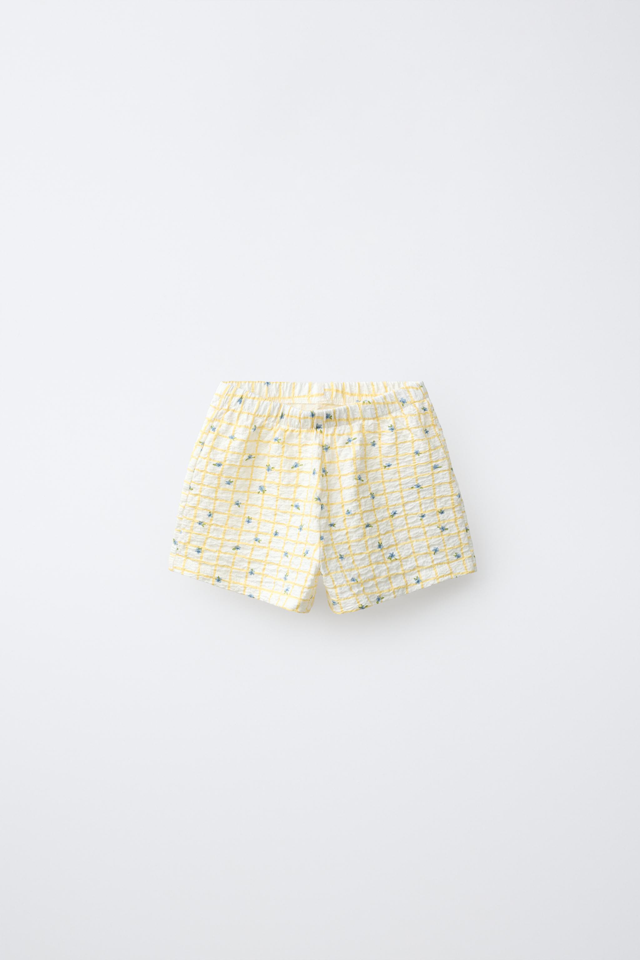 PLAID AND FLORAL SHORTS