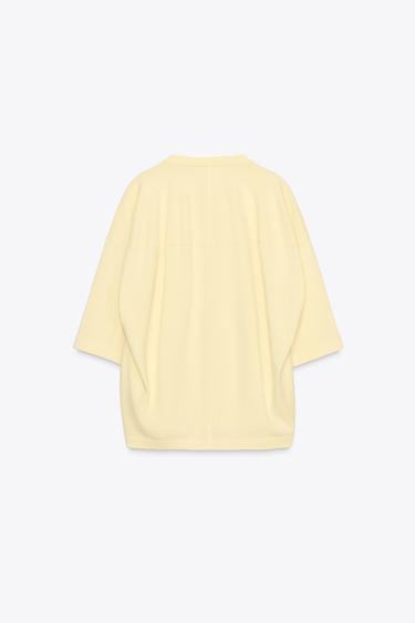 WASHED OVERSIZE T-SHIRT - Yellow by Zara - Image 5