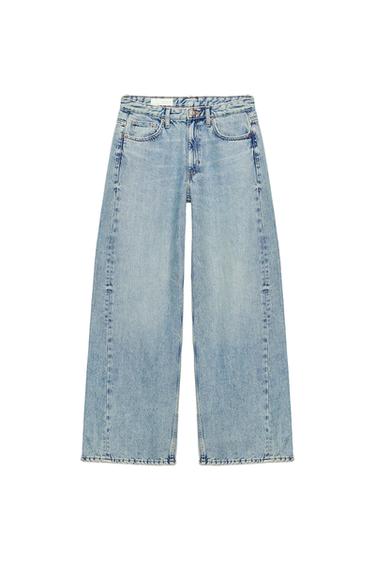 JEANS TRF WIDE LEG TIRO MEDIO - Azul de Zara