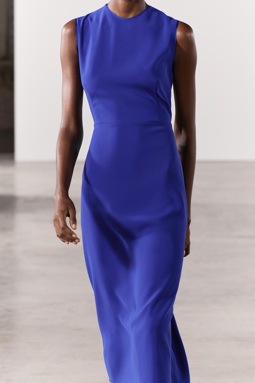 MIDI DRESS ZW COLLECTION - Electric blue