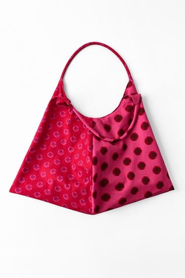 PRINTED COMBINED MAXI BAG - Pink by Zara