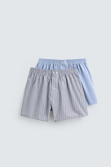COMBINED POPLIN BOXERS 2-PACK - various by Zara