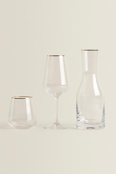 BOHEMIA CRYSTAL TUMBLER WITH GOLD RIM - Gold by Zara - Image 10
